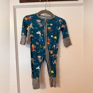 Little Sleepies newborn onesie - jungle sports animals